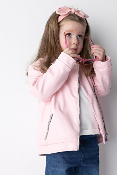 DeFacto Baby Girl Water Repellent Faux Leather Jacket Coat Z1357A223Sp