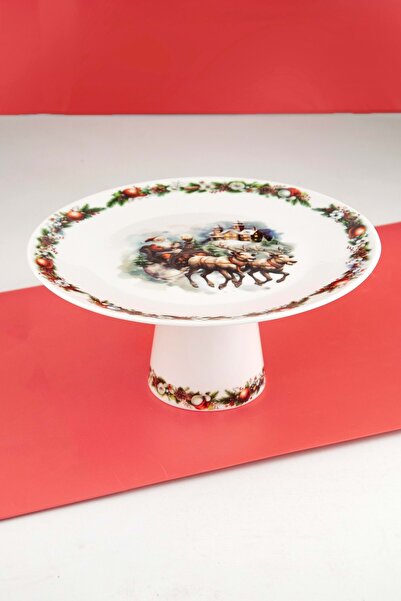 Bursa Porselen Dekor Merry X'Mas Porcelain Pedestal Presentation Plate