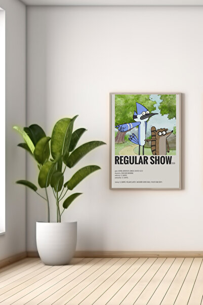 BS BASKI A3 SİYAH ÇERÇEVELİ REGULAR SHOW BASKILI TABLO