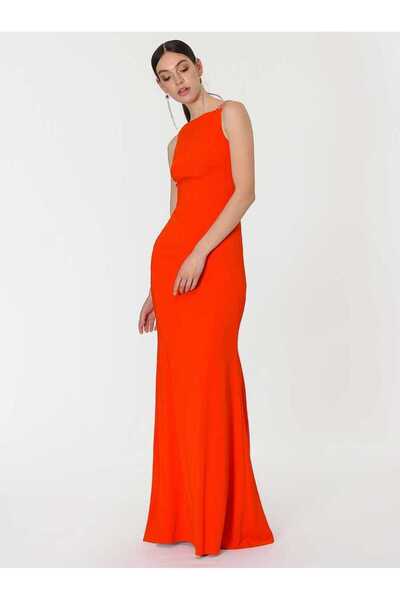 Roman Pomegranate Flower Shoulder Detailed Evening Dress - Y1911343_112