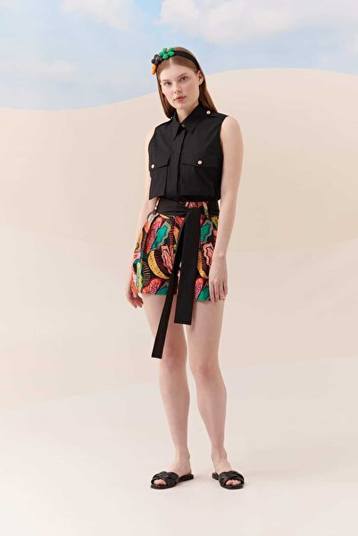 Roman Belted Waist Shorts Standard Color Y2312614_089