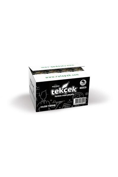 Rulopak Tekçek Horeca Maxi Dispenser Napkin 2 Layers 250 Sheets 24 Pack