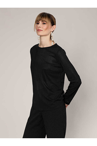 Roman Yuvarlak Yaka Bluz Siyah K1913104_001