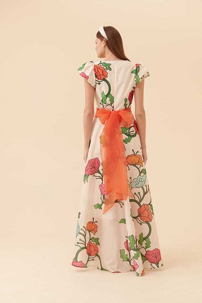 Roman V Neck Long Dress Standard Color Y2311330_089