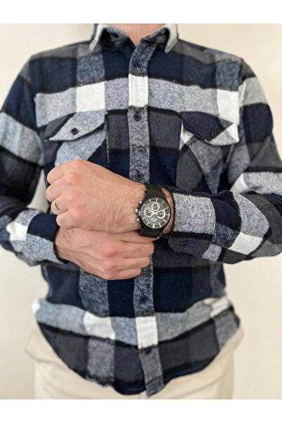 BENESSE Slim Fit Yakalı Kalın Kışlık Unisex Oduncu Gömleği