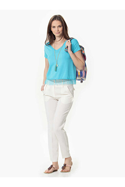 Roman Orta Bel Cep Detaylı Pantolon Kemik Y1612020_019