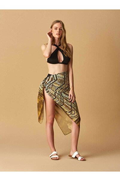 Roman Çizgi Desenli Kadın Şal Standart Renk Y1884403_089