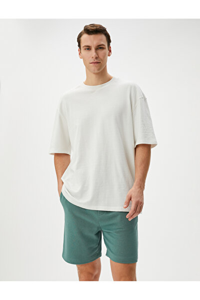 Koton Basic Dokuma Şort Beli Bağcıklı Cep Detaylı