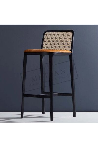 METSAN AKSESUAR Bar Sandalyesi Bambu Hazeranlı ( 4 Adet )