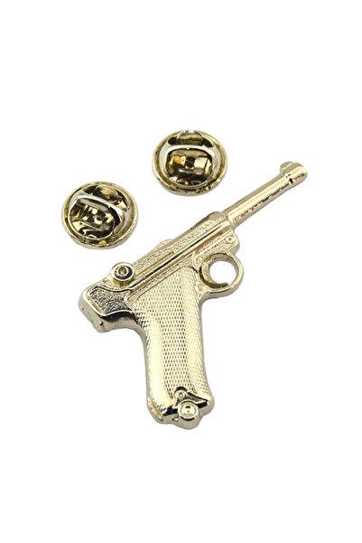 anahtarlıksepeti Tabanca Silah Rozet - LGR-P8 - Nikel