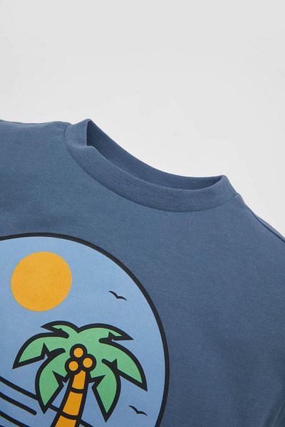 DeFacto Baby Boy Crew Neck Nature Printed Short Sleeve T-Shirt C1329a524sm
