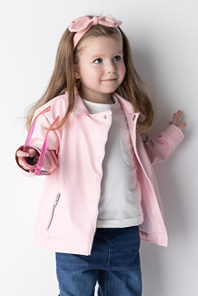 DeFacto Baby Girl Water Repellent Faux Leather Jacket Coat Z1357A223Sp