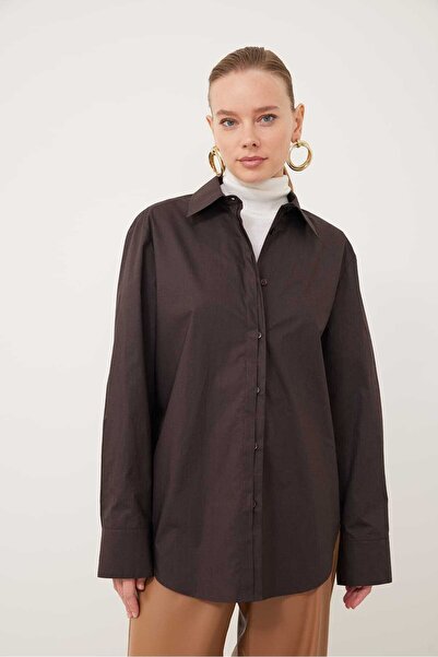 Roman Boyfriend Gömlek Kahve K2413546_005