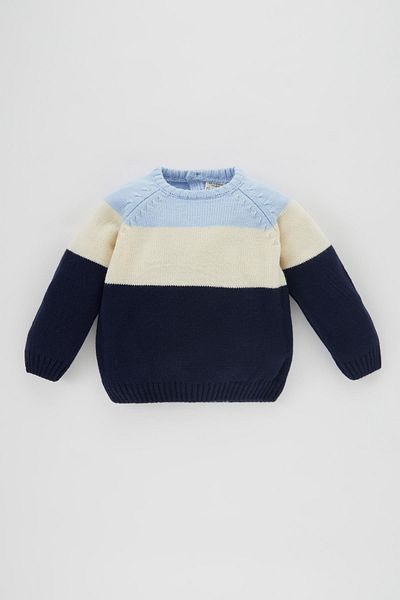 DeFacto Baby Boy Crew Neck Color Block Sweater A3850A523Au