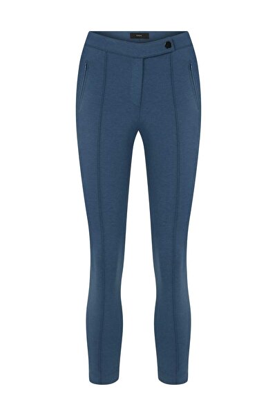 Roman Fermuar Detaylı Skinny Kadın Pantolon Açık Petrol K2212069_320