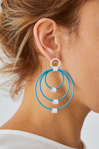 Roman İç İçe Geçmiş Halka Küpe Standart Renk Y1986499_089