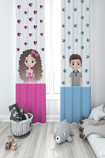 BAMBAŞKA MODA ДИТЯЧА ТА ДИТЯЧА КІМНАТА Дівчача та хлопчача з малюнком 2-стулк...
