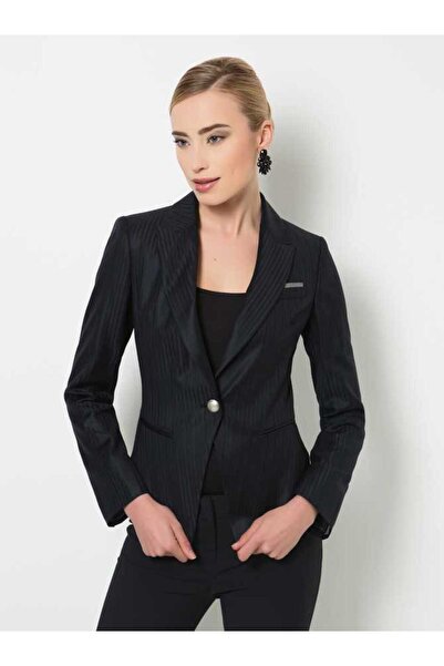 Roman Tek Düğmeli Ceket Siyah Y1516007_001