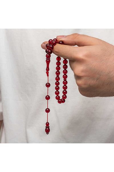 Moka Shopin Mokashopin Round Clamping Amber Rosary