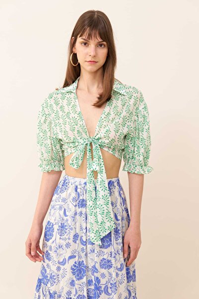 Roman Bağlama Detaylı Gömlek Standart Renk Y2413507_089