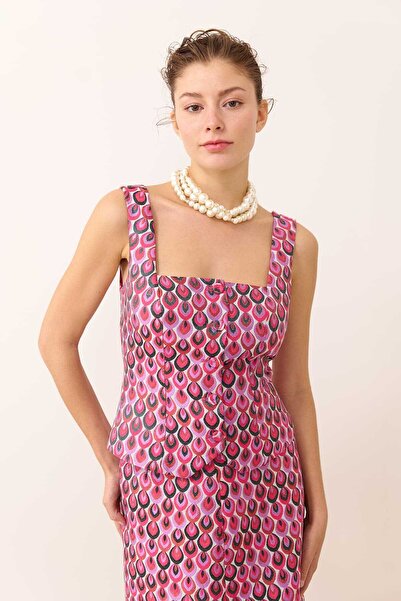 Roman Kare Yaka Jakarlı Büstiyer Standart Renk Y2414016_089