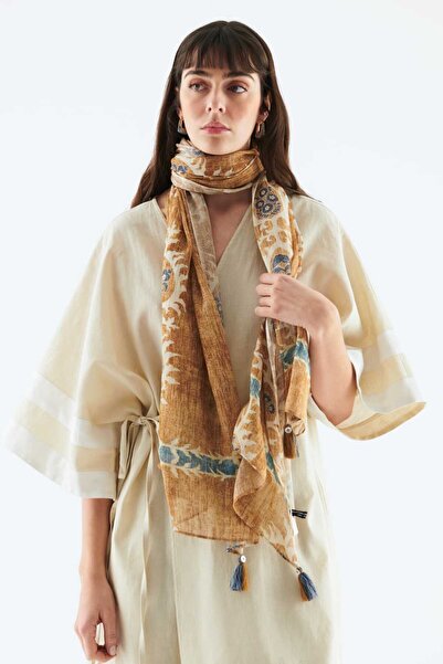 Roman Desenli Kadın Şal Standart Renk Y2284105_089