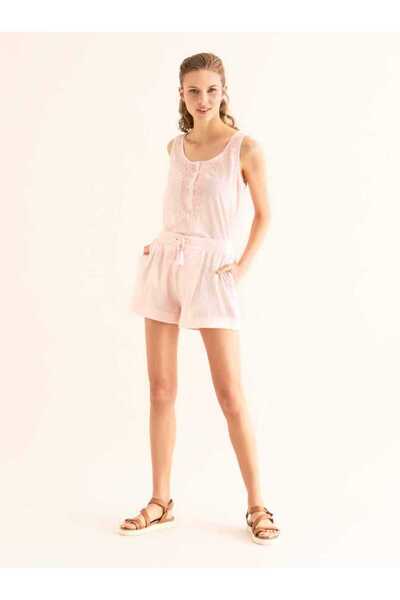 Roman Cep Detaylı Şort Pembe Y9962108_038