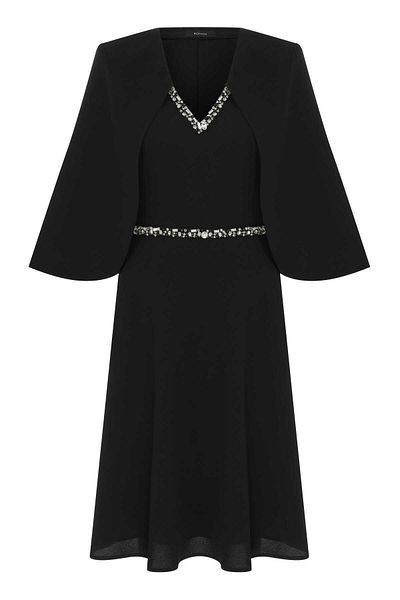 Roman Stoned Evening Dress Black K2311306_001