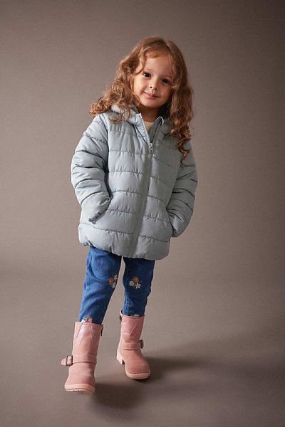 DeFacto Water Repellent Hooded Inflatable Jacket for Baby Girl - A2456a523au