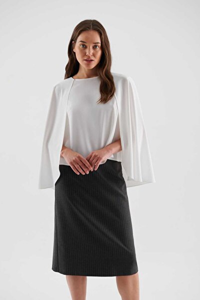 Roman Pelerin Kol Bluz Beyaz K2313038_002