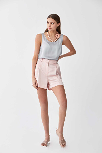 Roman Cep Detaylı Şort Pudra Y2012601_055