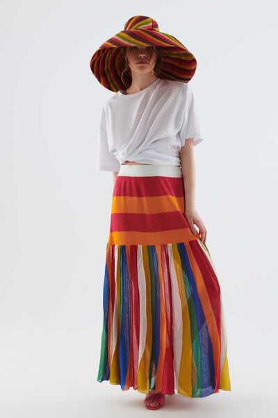 Roman Çok Renkli Uzun Triko Etek Standart Renk Y2271027_089