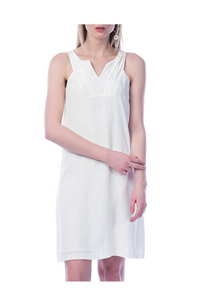 Roman Askılı Günlük Elbise Ekru Y1521053_049