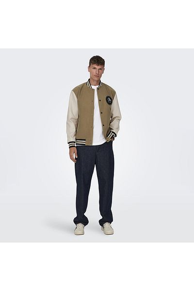 Only & Sons Μπουφάν Onsjason Varsity Otw Ανοιχτό καφέ