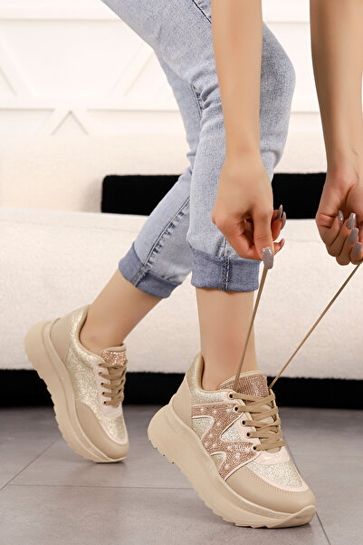 Mamito Ayakkabı Mdl 155 Stone Detailed High-Top Sneakers