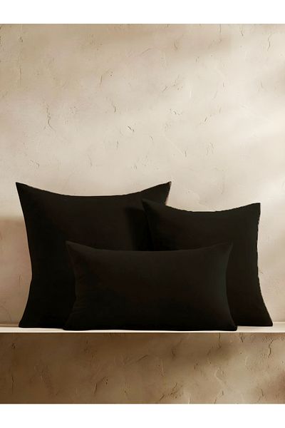 Belomia Home Collection Plain Velvet Texture Throw Pillow Cover |   Punch Pillow Case