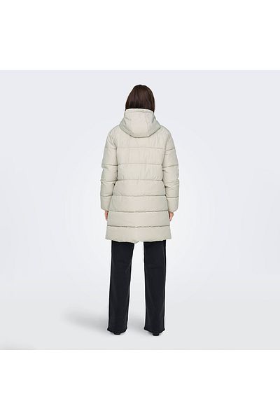 ONLY Clair Puffer Hood Coat Women's Ecru Hooded Coat