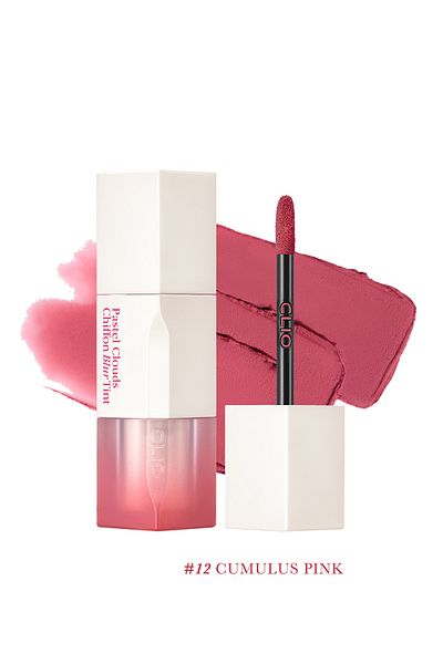 CLIO Clio Chiffon Blur Tint - Natural Look, Smooth and Velvety Texture, 12 Cumulus Pink