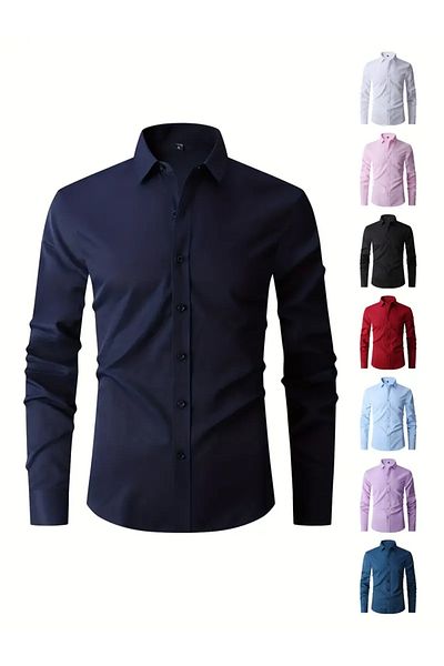 NO4 ΠΟΥΚΑΜΙΣΟ ΣΑΤΕΝ ΟΜΑΔΙΚΟ ΦΟΡΕΜΑ SLIM FIT CUT