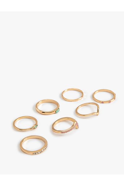 Koton Set of 7 Rings with Stone Detail