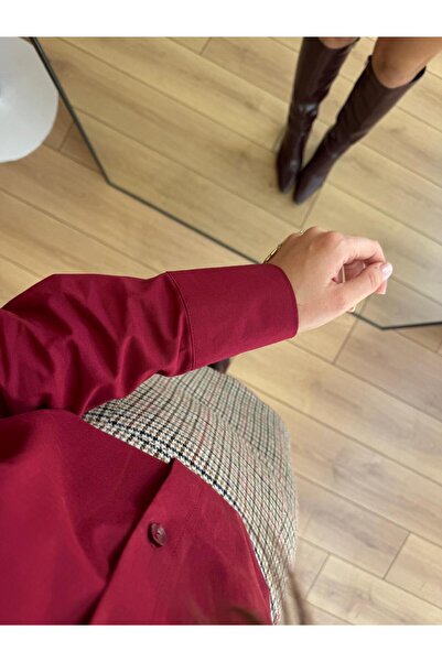 perastore Slim Fit Burgundy Shirt