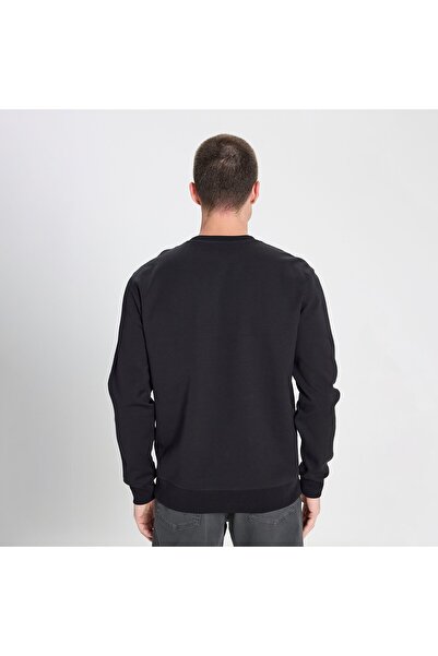 WRANGLER Φούτερ με κανονική εφαρμογή Kesim Bisiklet Yaka Siyah