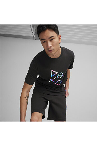 Puma X Playstation Erkek Siyah T-shirt