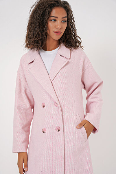 Bigdart 9113 Übergroßer, weit geschnittener, langer Wollmantel – Puder