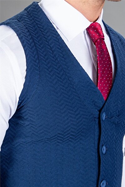 Tudors Erkek Mavi Yelek