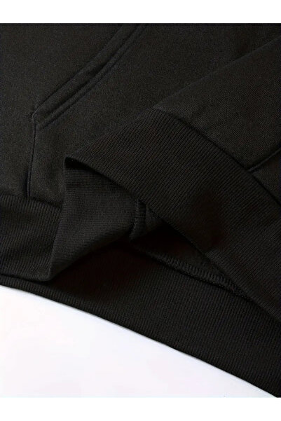 Pink Sky Astronaut Printed Oversize Hooded Kangaroo Pocket