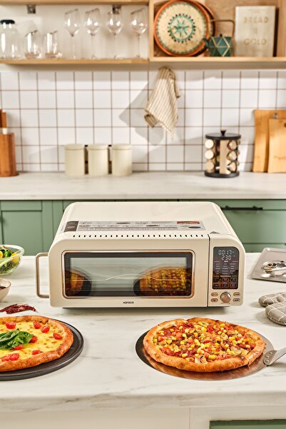 Karaca Vintage Craft Pizza Makinesi ve Airfryer Cream