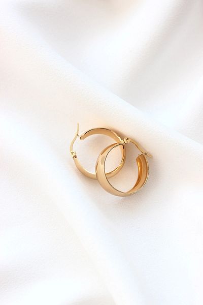 Dazzlecave 316L Stainless Steel Earrings - Thick Small Hoop Steel Earrings - Tarnish-Free Earrings