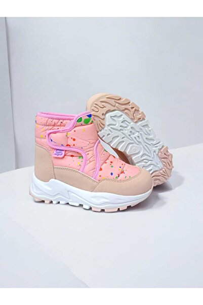 pediashoes KIZ ÇOCUK İÇİ KÜRKLÜ SU İTİCİ KAYMAZ TABANLI HAFİF VE ESNEK KAR BOTU