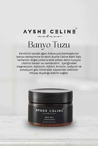 ayshe celine milano Ayshe Celıne Bath Salt (BANYO TUZU) Sandalwood 50gr